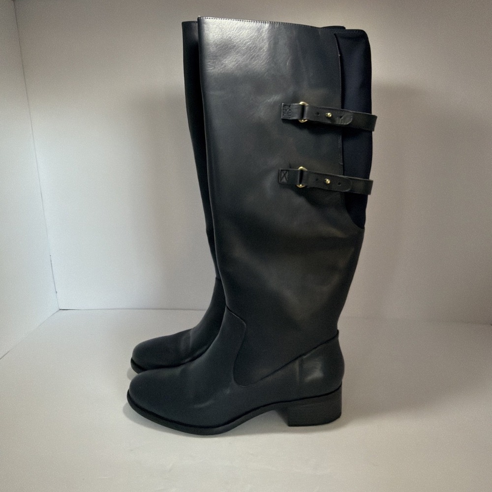 isaac mizrahi live boots Angela 8W Black Riding Boots - Picture 5 of 9